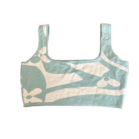 Pretty Garbage Cropped Cardigan & Tank Retro Floral Set- size L - Picture 5 of 8